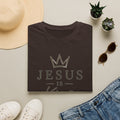 Jesus Is King T-Shirt — Faith Crown Christian Tee for Women & Men