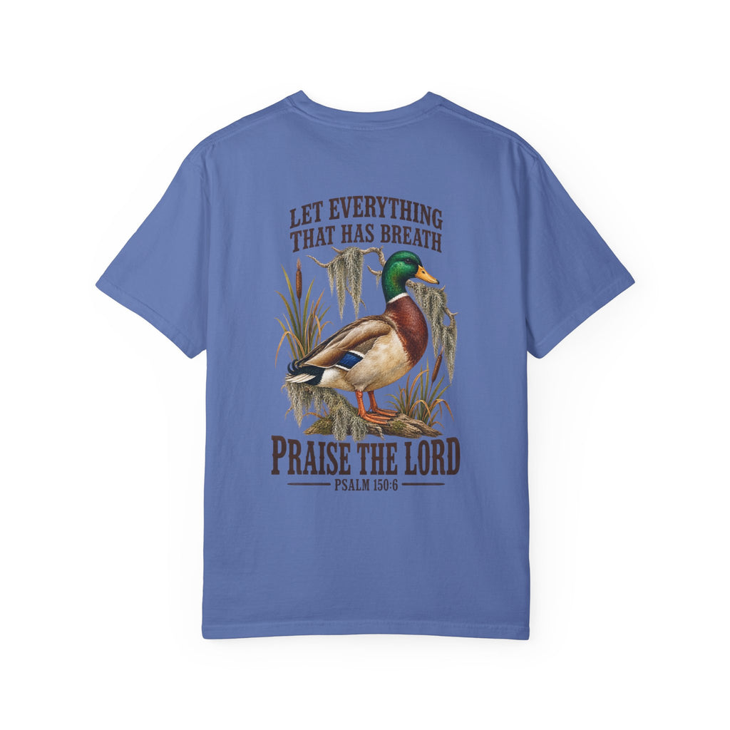 Mallard Duck Christian T-Shirt — "Let Everything That Has Breath" Psalm 150:6