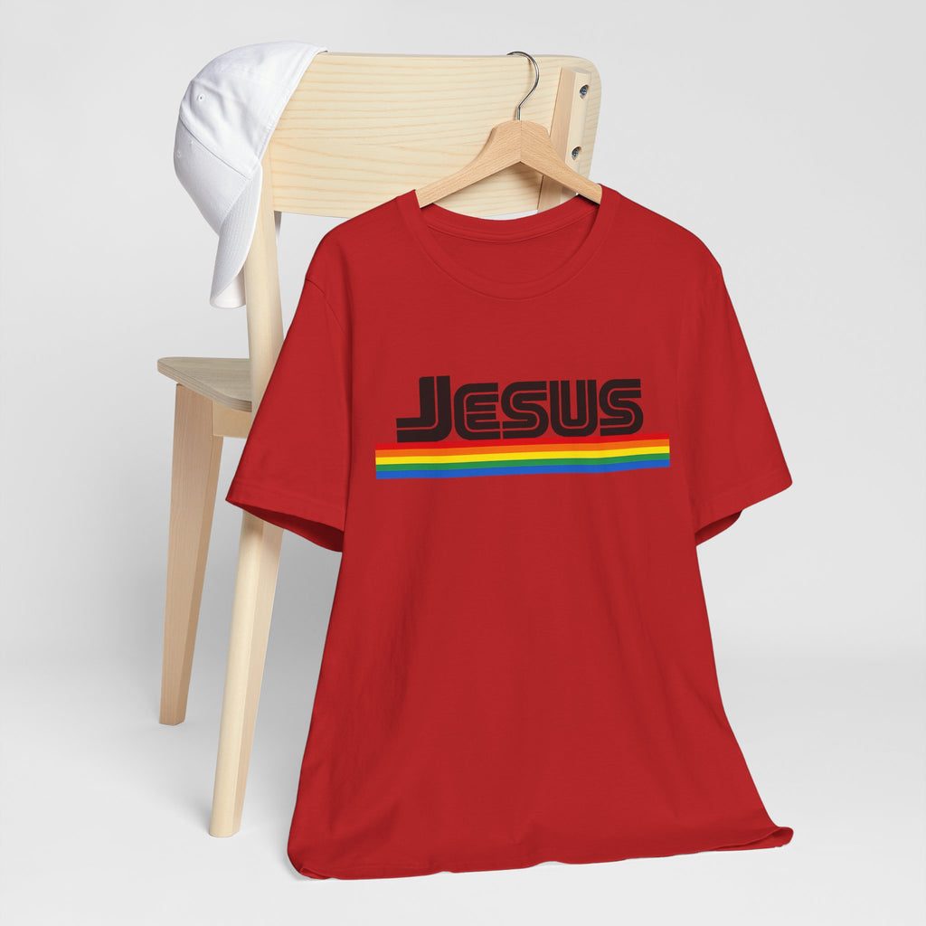 Jesus Rainbow Tee — Retro Faith Graphic T-Shirt