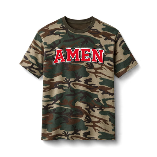 Camo Tee — AMEN Graphic Cotton T-Shirt