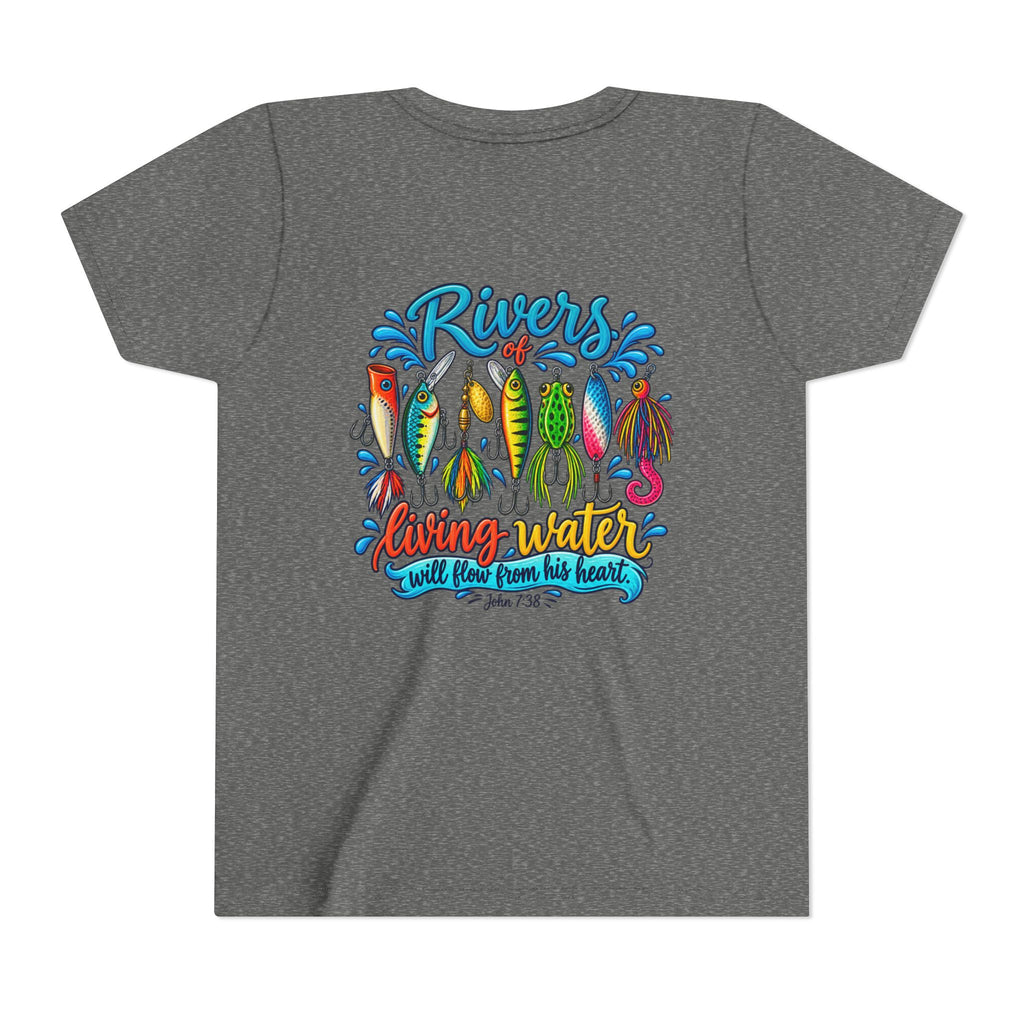 Rivers Living Water T-Shirt | Fishing Lures Graphic Youth Tee
