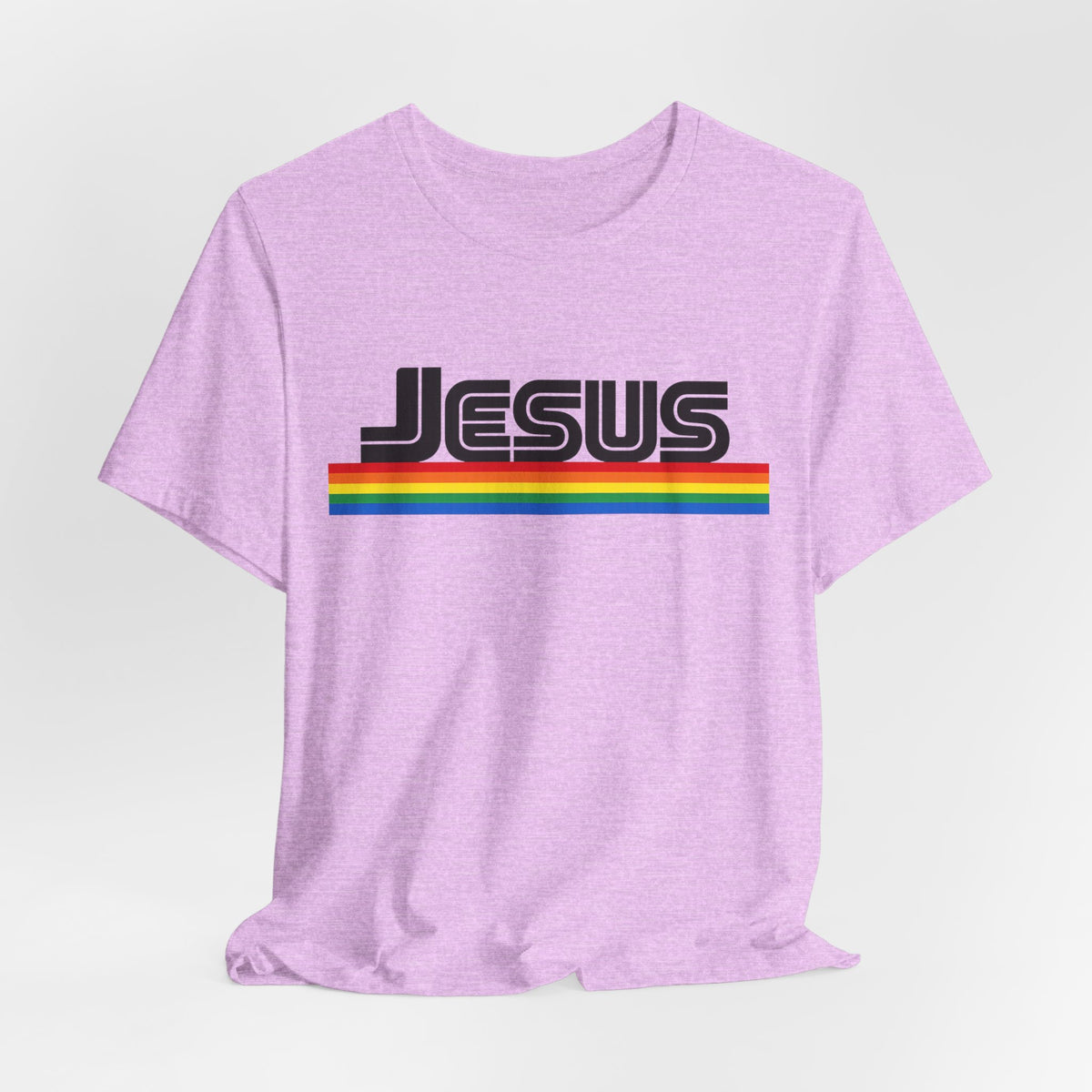 Jesus Rainbow Tee — Retro Faith Graphic T-Shirt