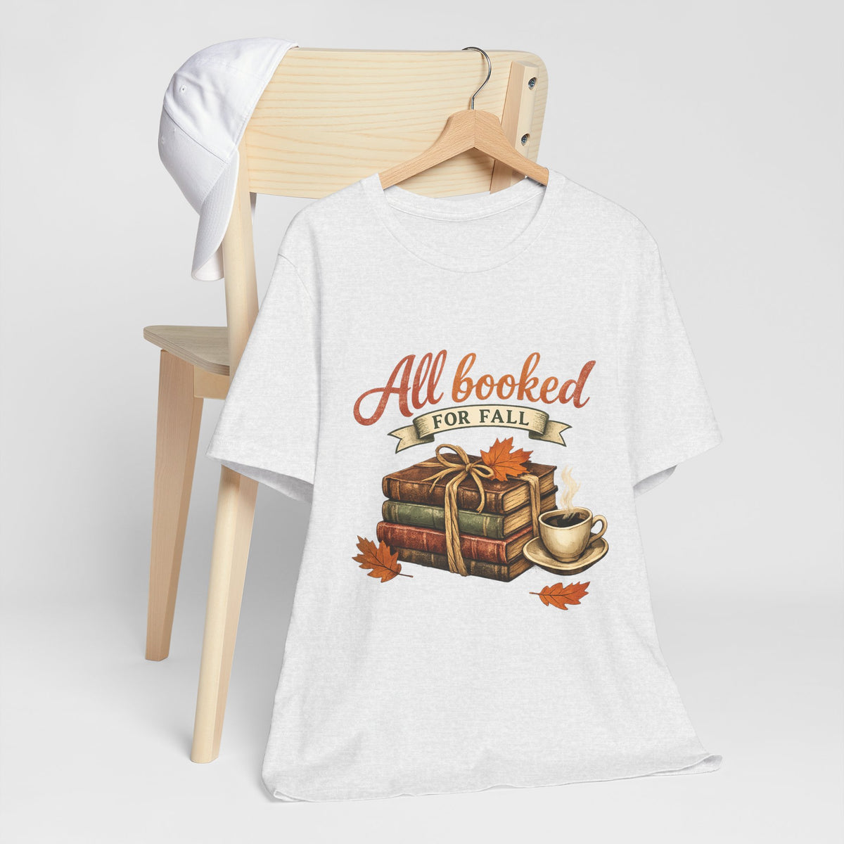 All Booked for Fall Tee — Cozy Autumn Book Lover T‑Shirt
