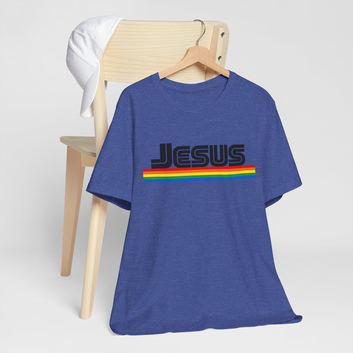 Jesus Rainbow Tee — Retro Faith Graphic T-Shirt