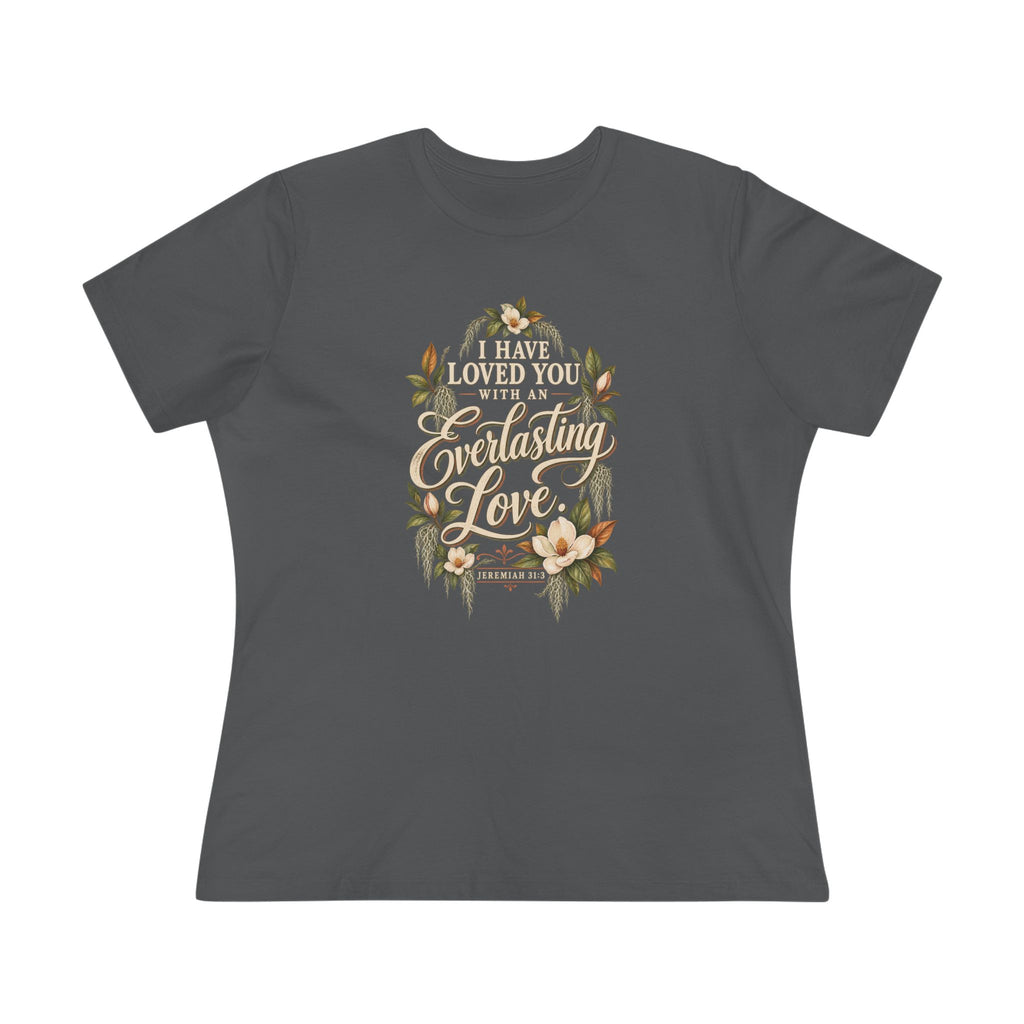 Everlasting Love floral script Tee | Bella Canvas soft women's tee