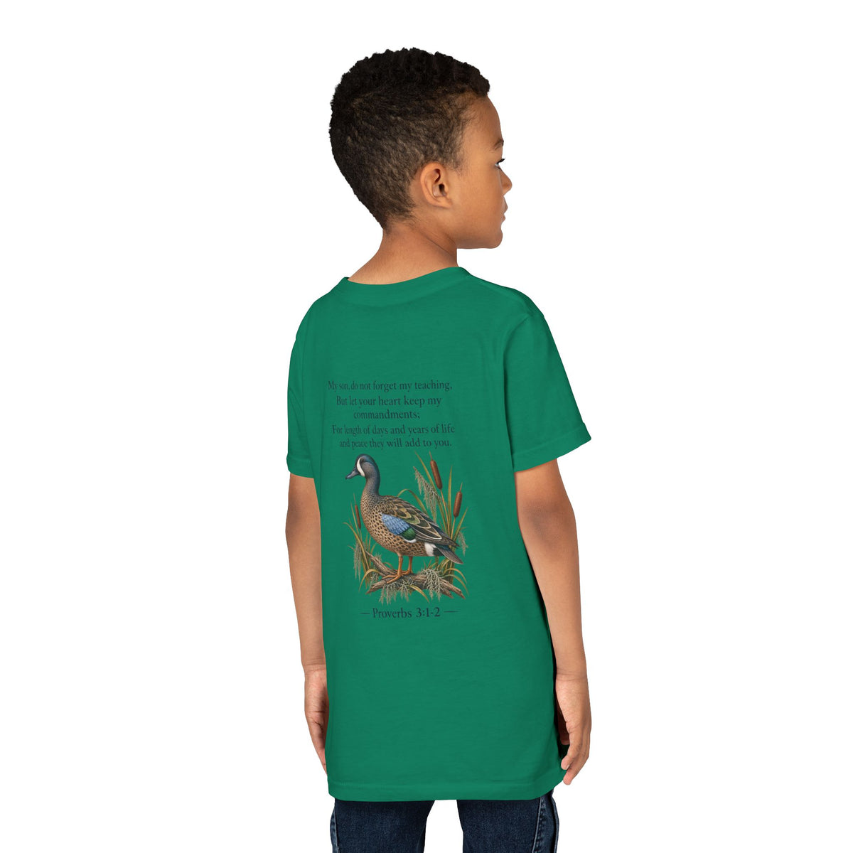 Youth Tee — Proverbs 31:2 Duck Graphic Christian T‑Shirt