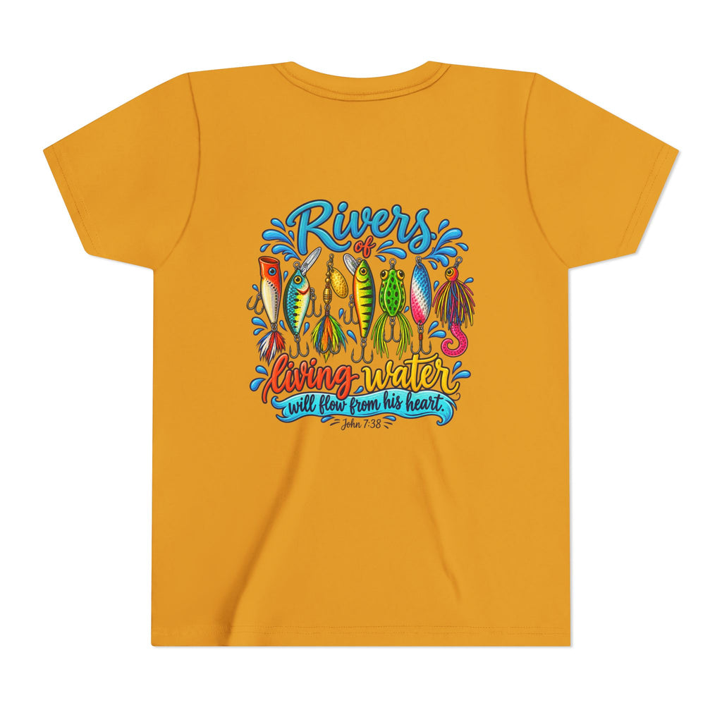 Rivers Living Water T-Shirt | Fishing Lures Graphic Youth Tee