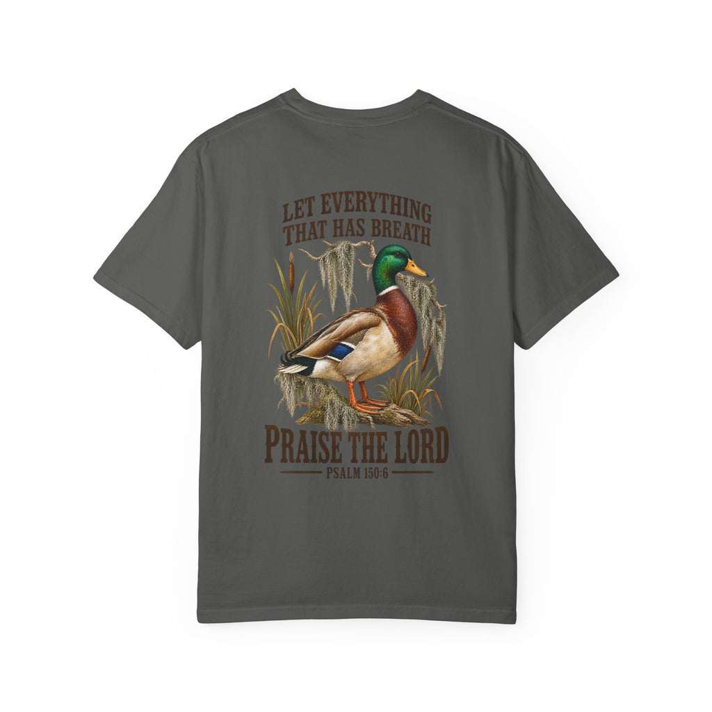 Mallard Duck Christian T-Shirt — "Let Everything That Has Breath" Psalm 150:6