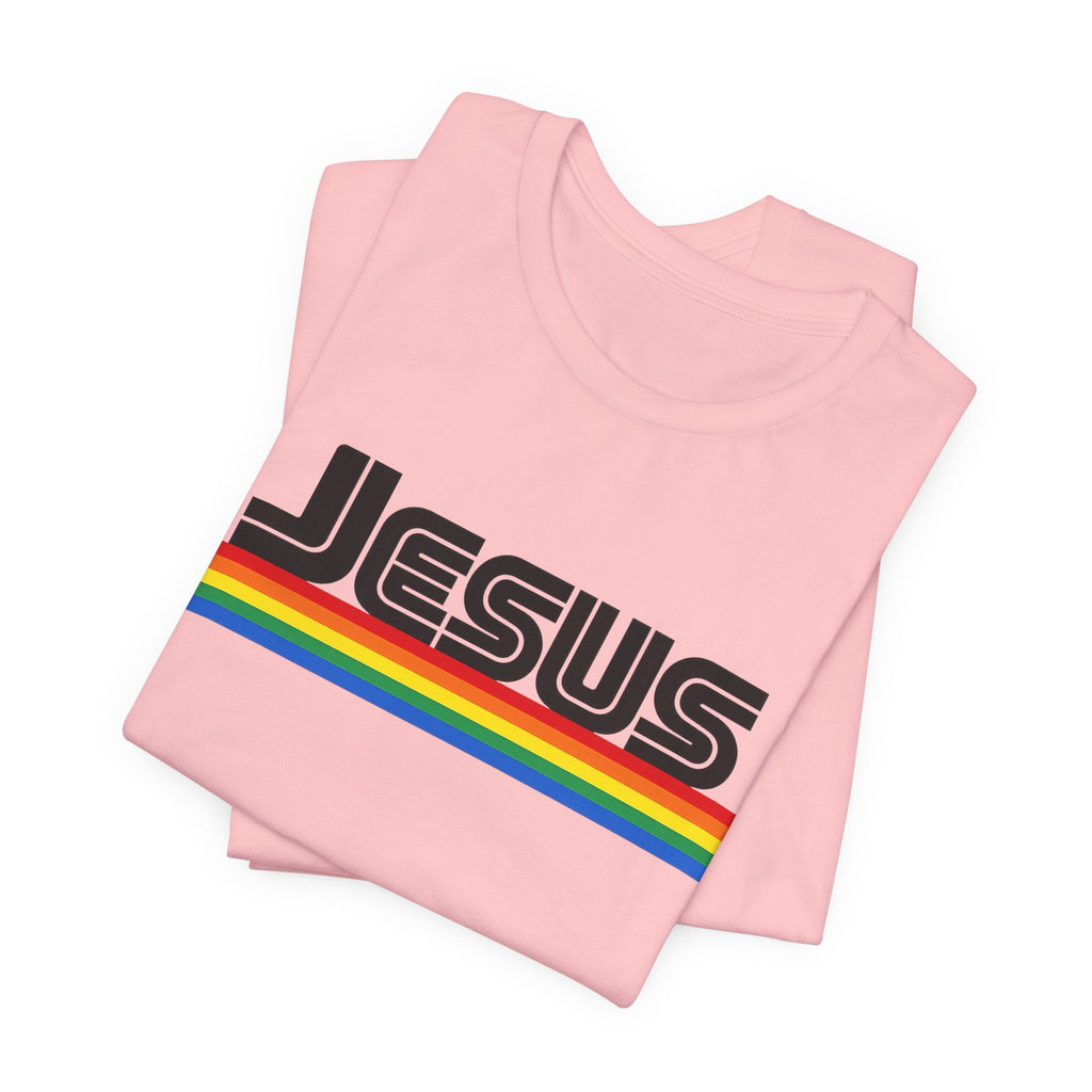 Jesus Rainbow Tee — Retro Faith Graphic T-Shirt