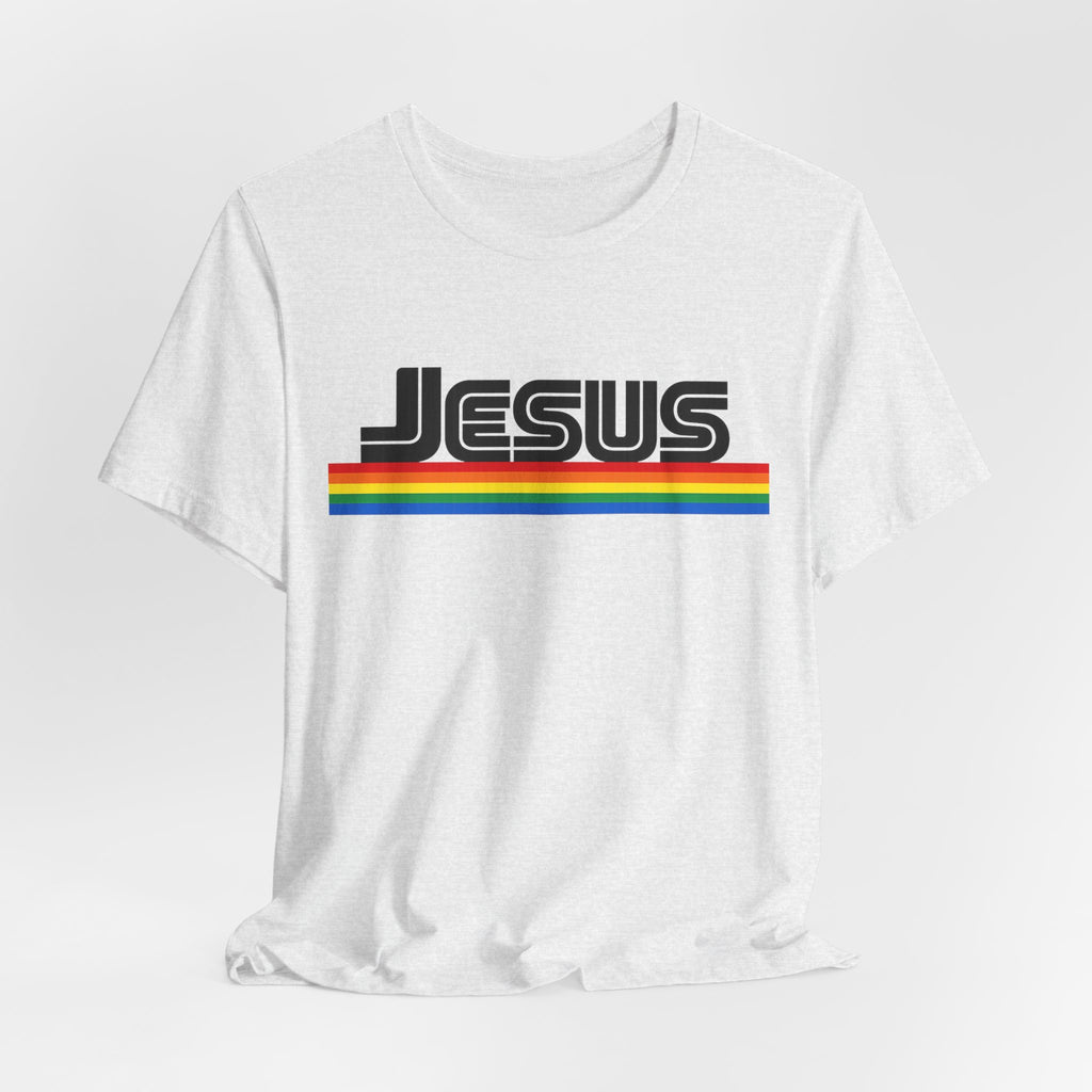 Jesus Rainbow Tee — Retro Faith Graphic T-Shirt