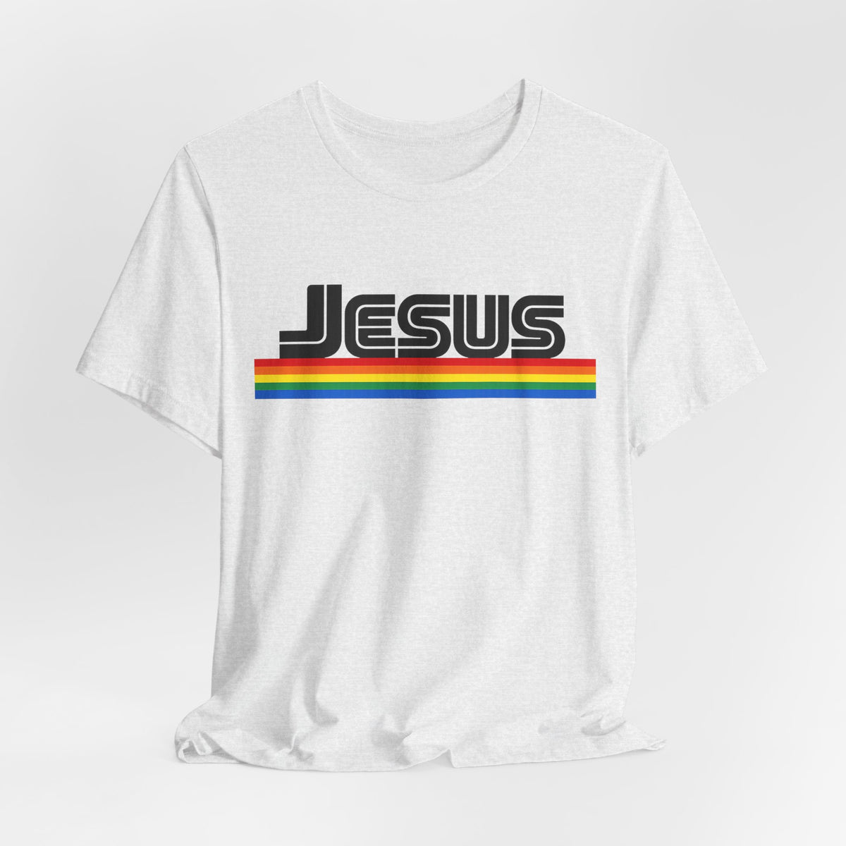 Jesus Rainbow Tee — Retro Faith Graphic T-Shirt