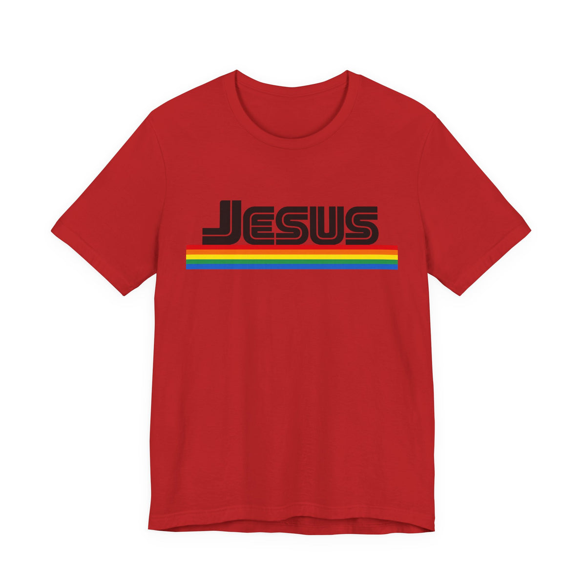 Jesus Rainbow Tee — Retro Faith Graphic T-Shirt