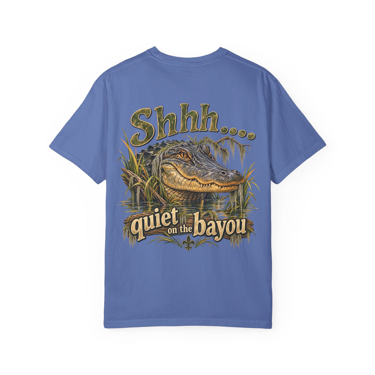 Shhh Quiet on the Bayou T-shirt | Alligator Swamp Graphic