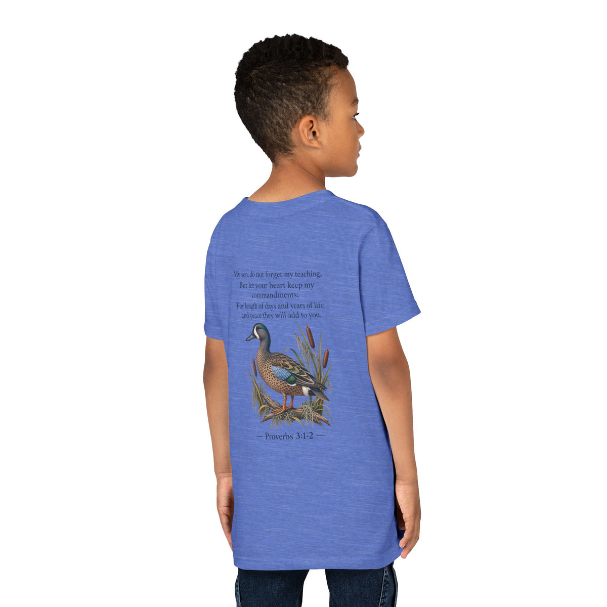 Youth Tee — Proverbs 31:2 Duck Graphic Christian T‑Shirt
