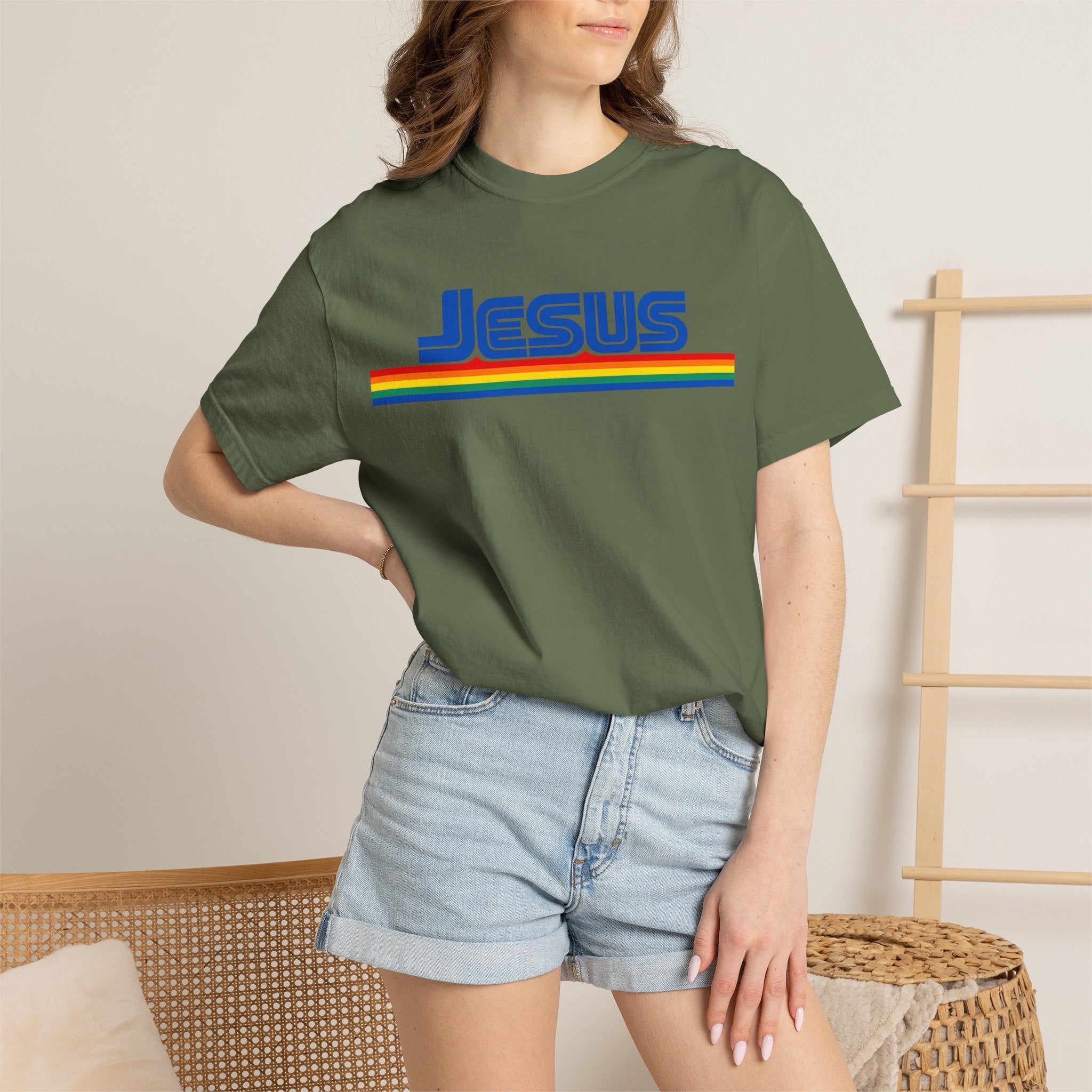 Jesus Rainbow Stripe T-Shirt