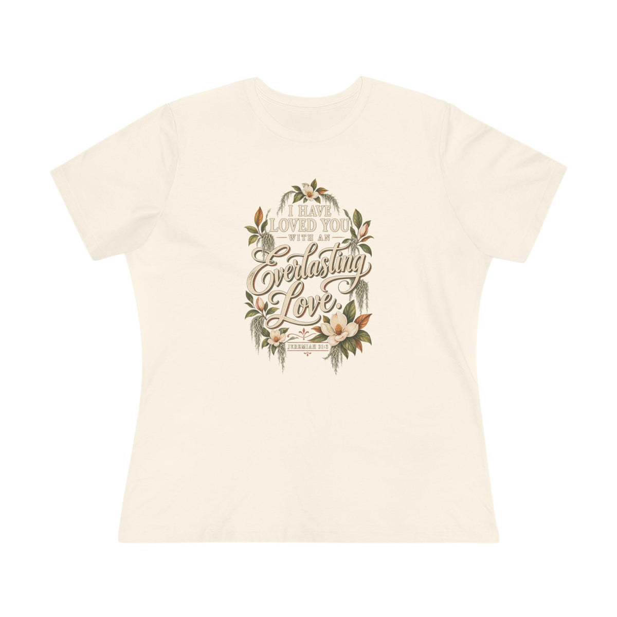 Everlasting Love floral script Tee | Bella Canvas soft women's tee