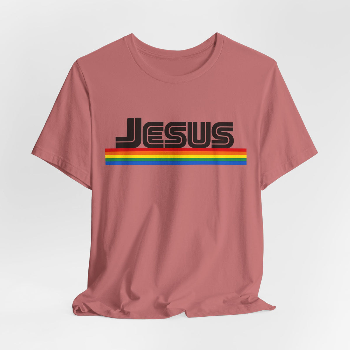 Jesus Rainbow Tee — Retro Faith Graphic T-Shirt