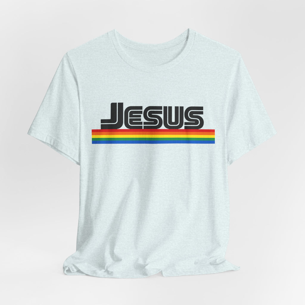 Jesus Rainbow Tee — Retro Faith Graphic T-Shirt
