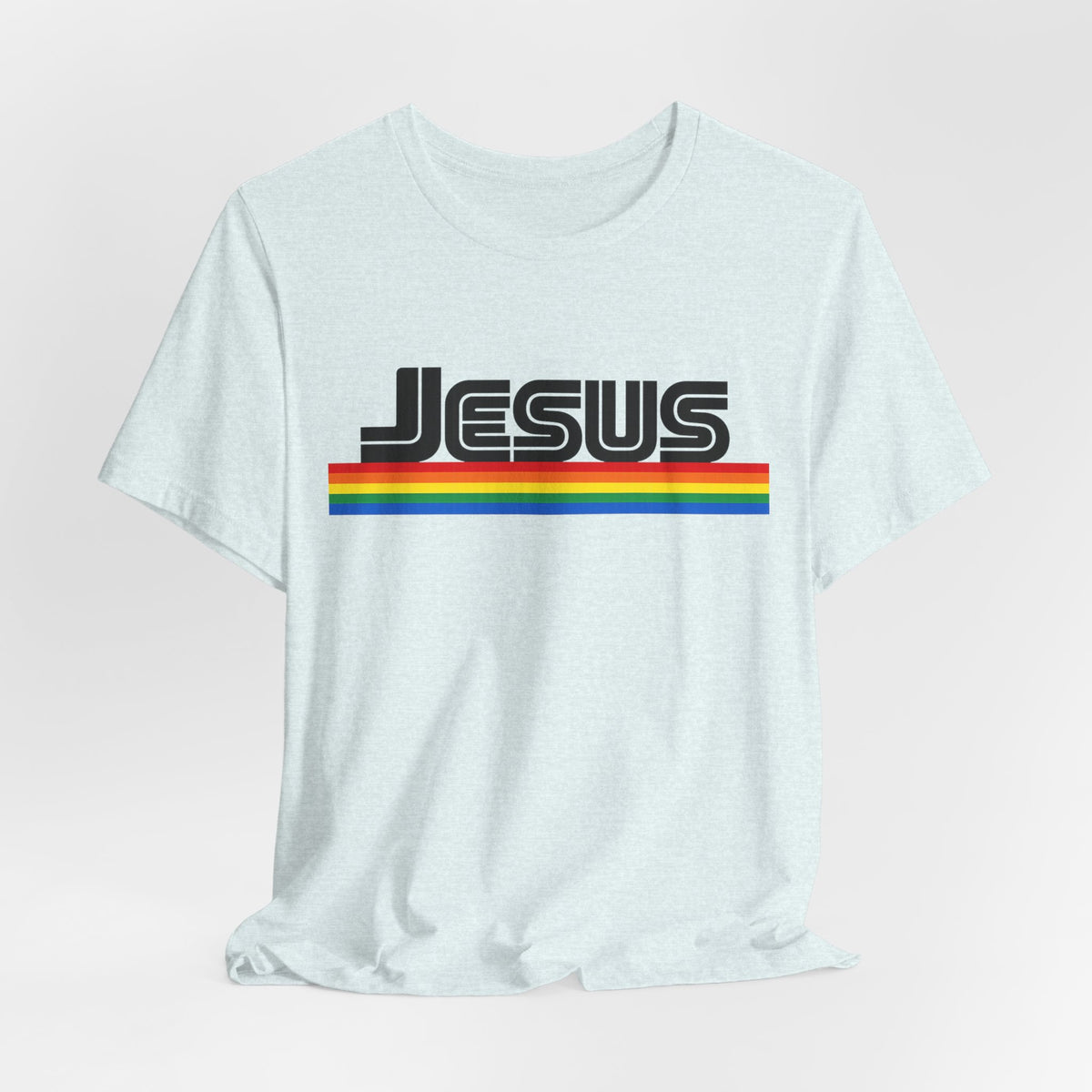Jesus Rainbow Tee — Retro Faith Graphic T-Shirt