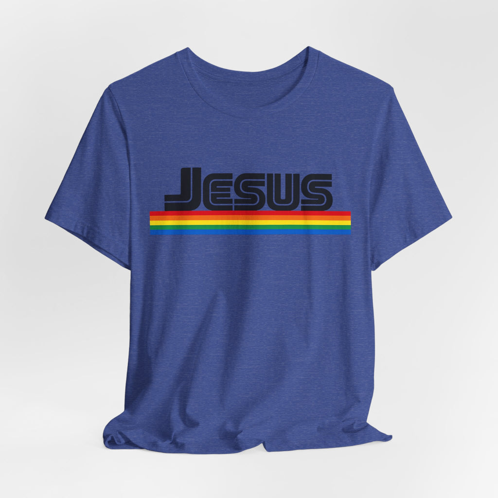 Jesus Rainbow Tee — Retro Faith Graphic T-Shirt