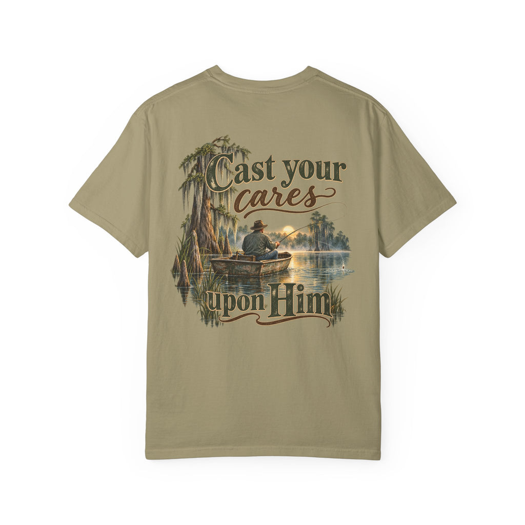 Men's Comfort Colors -Cast Your Cares Upon Him T‑Shirt