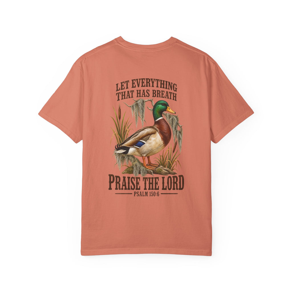 Mallard Duck Christian T-Shirt — "Let Everything That Has Breath" Psalm 150:6
