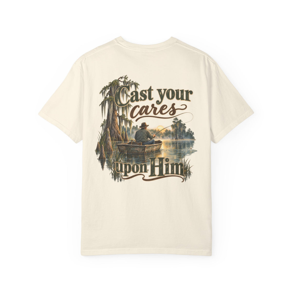 Men's Comfort Colors -Cast Your Cares Upon Him T‑Shirt