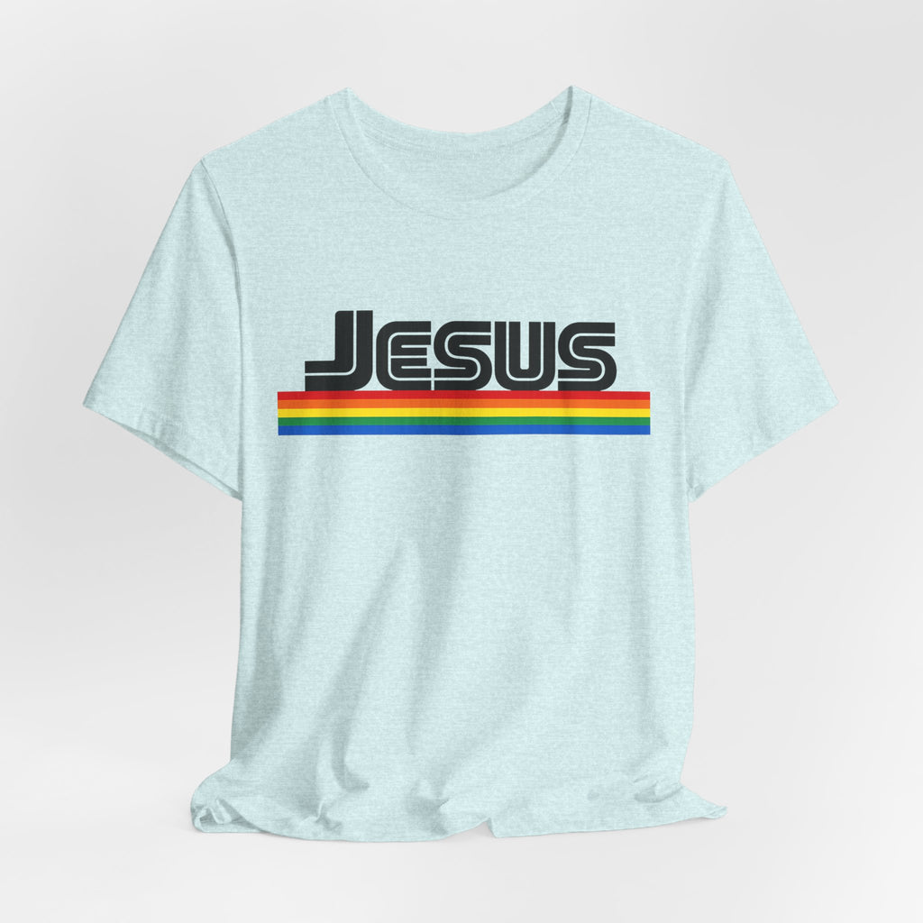 Jesus Rainbow Tee — Retro Faith Graphic T-Shirt