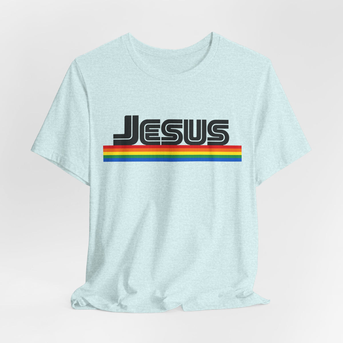 Jesus Rainbow Tee — Retro Faith Graphic T-Shirt