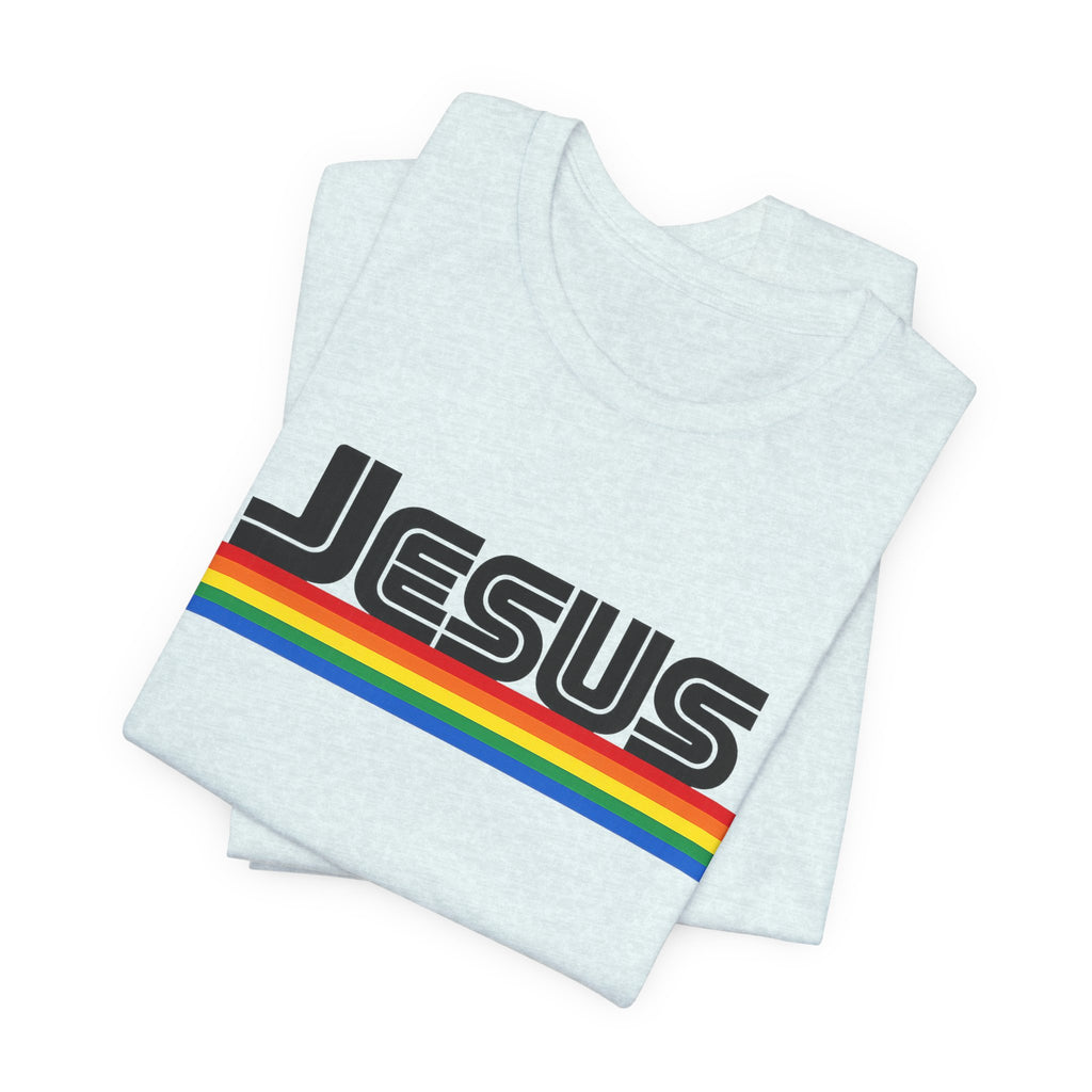 Jesus Rainbow Tee — Retro Faith Graphic T-Shirt