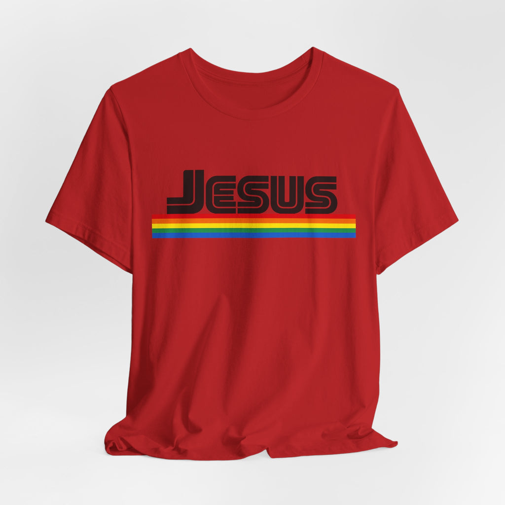 Jesus Rainbow Tee — Retro Faith Graphic T-Shirt
