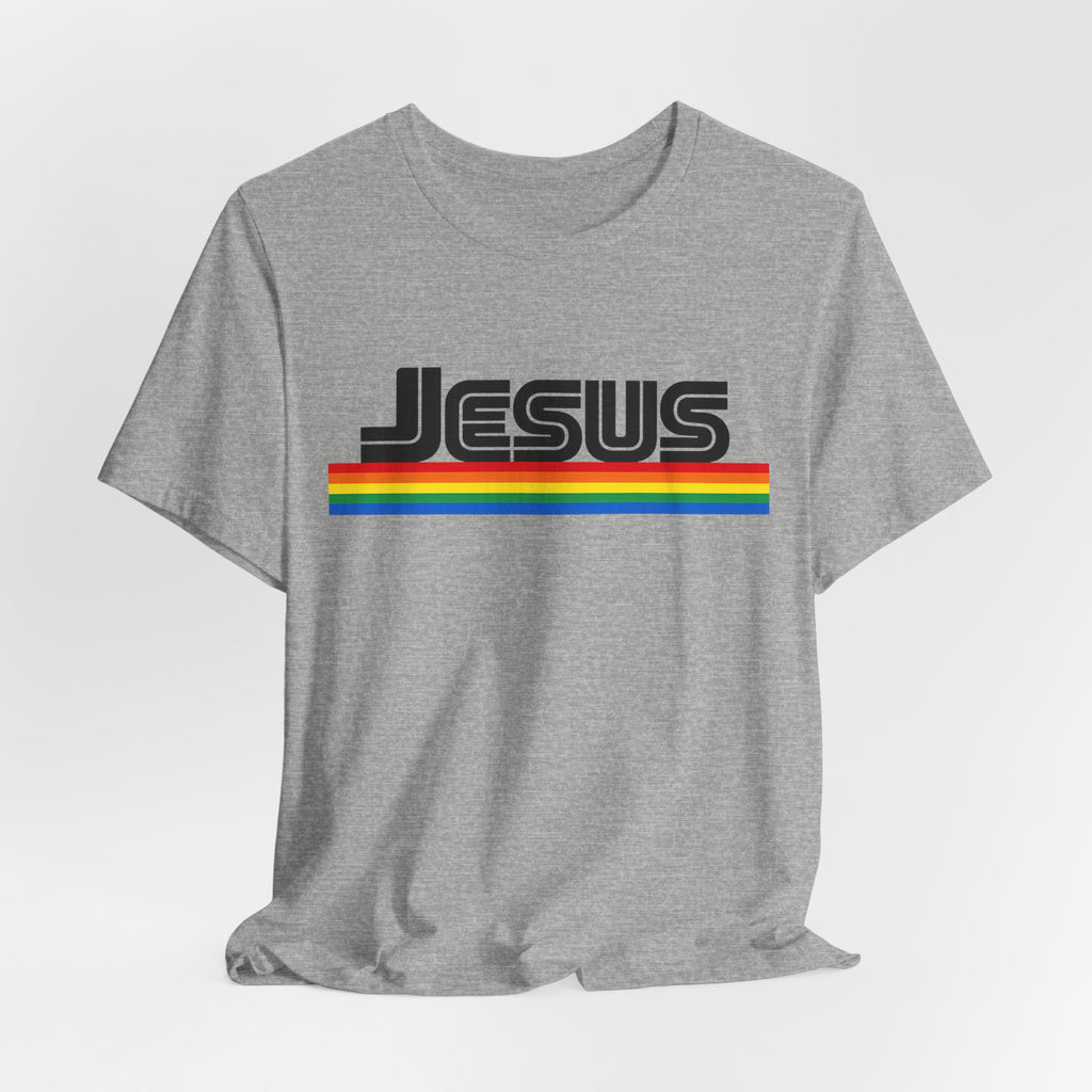 Jesus Rainbow Tee — Retro Faith Graphic T-Shirt
