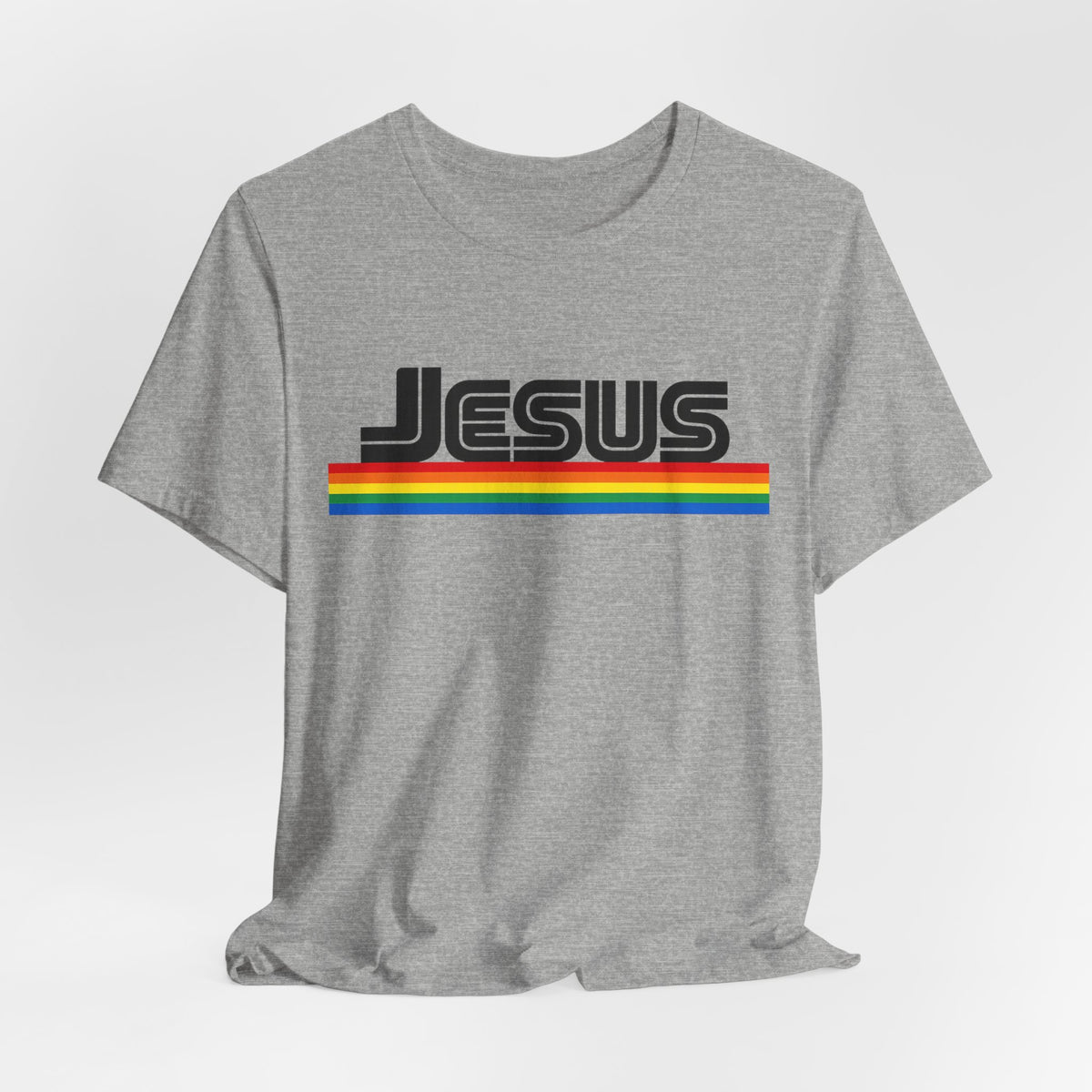 Jesus Rainbow Tee — Retro Faith Graphic T-Shirt