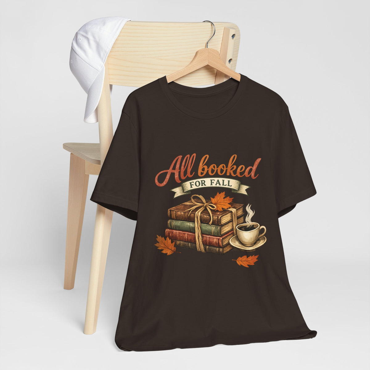 All Booked for Fall Tee — Cozy Autumn Book Lover T‑Shirt