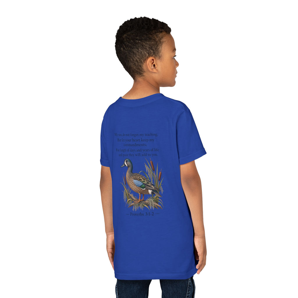 Youth Tee — Proverbs 31:2 Duck Graphic Christian T‑Shirt