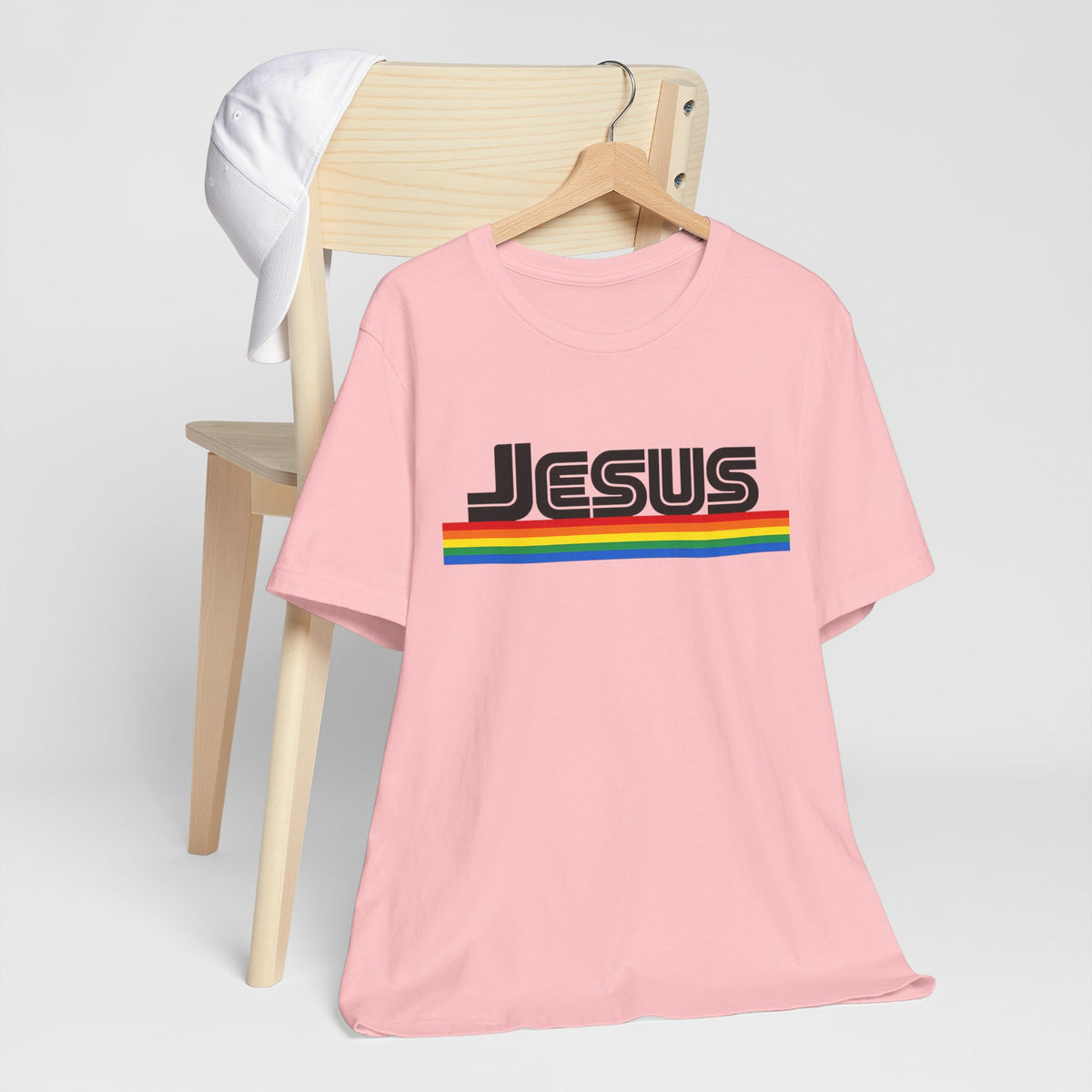 Jesus Rainbow Tee — Retro Faith Graphic T-Shirt
