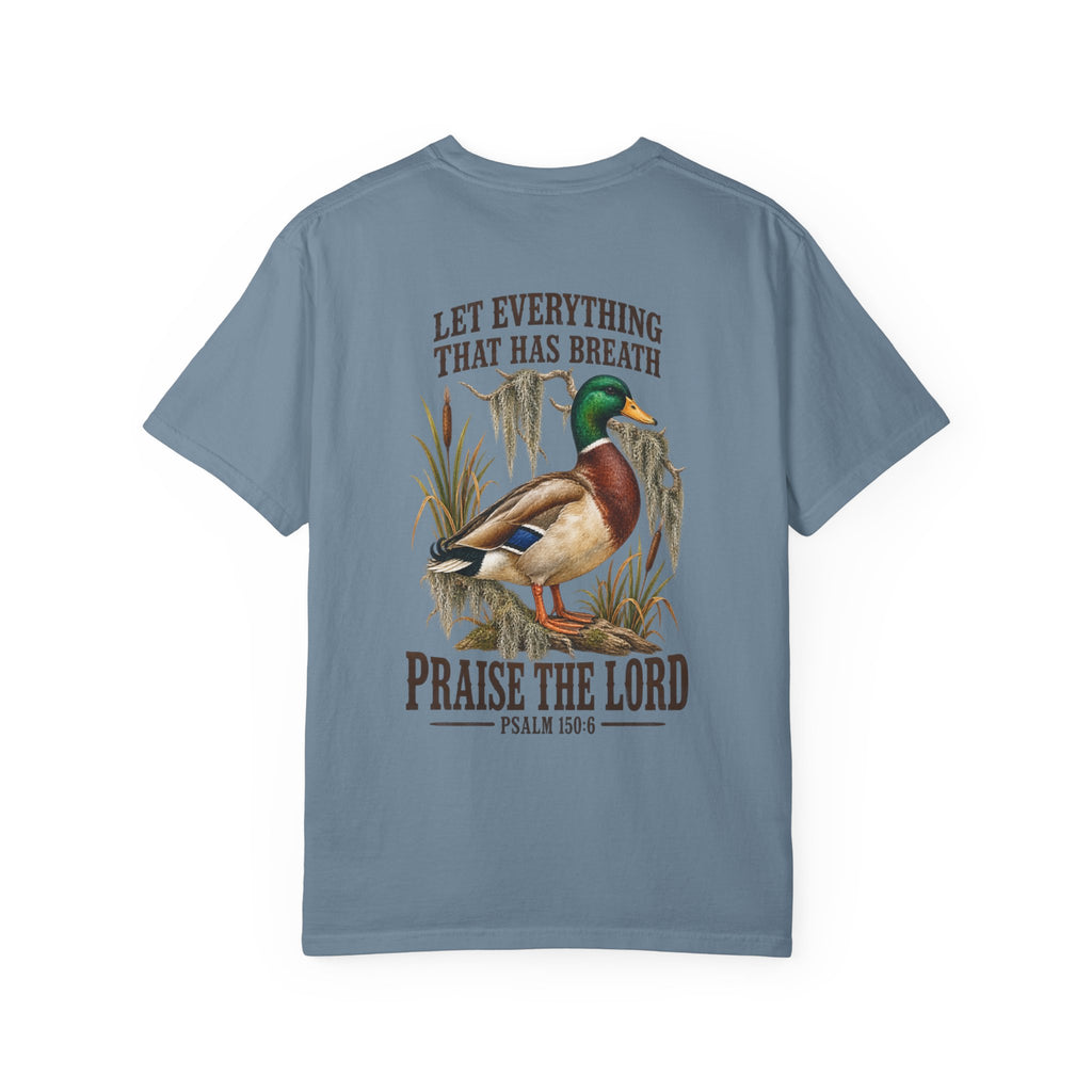 Mallard Duck Christian T-Shirt — "Let Everything That Has Breath" Psalm 150:6