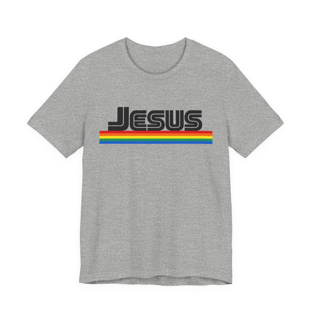 Jesus Rainbow Tee — Retro Faith Graphic T-Shirt