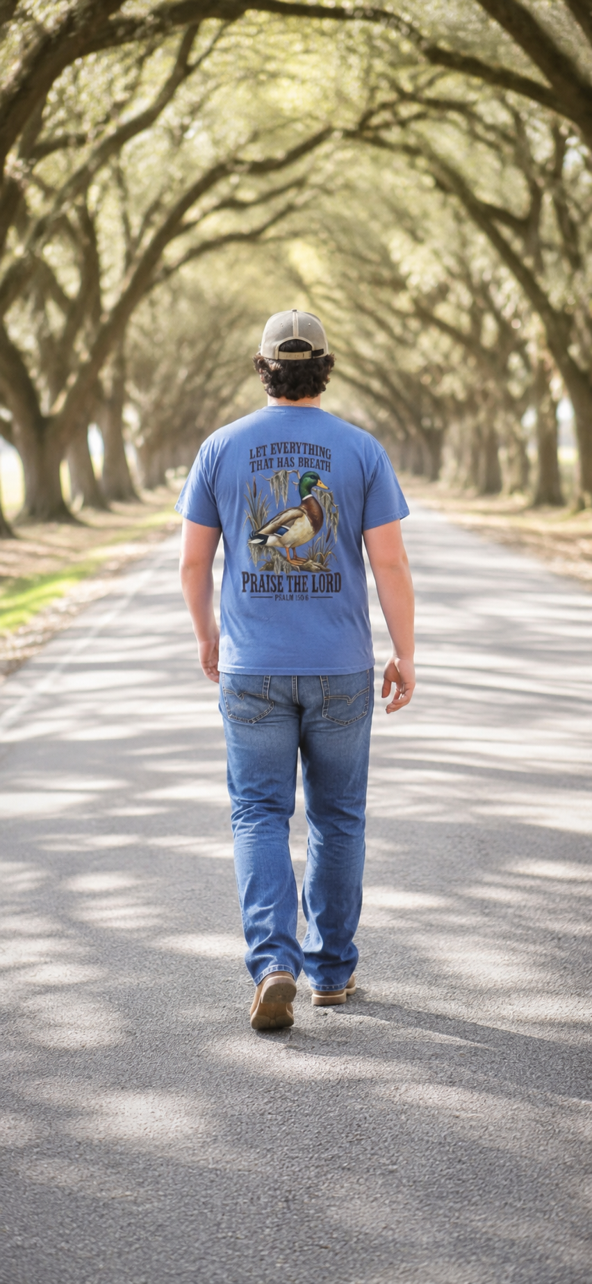 Mallard Duck Christian T-Shirt — "Let Everything That Has Breath" Psalm 150:6