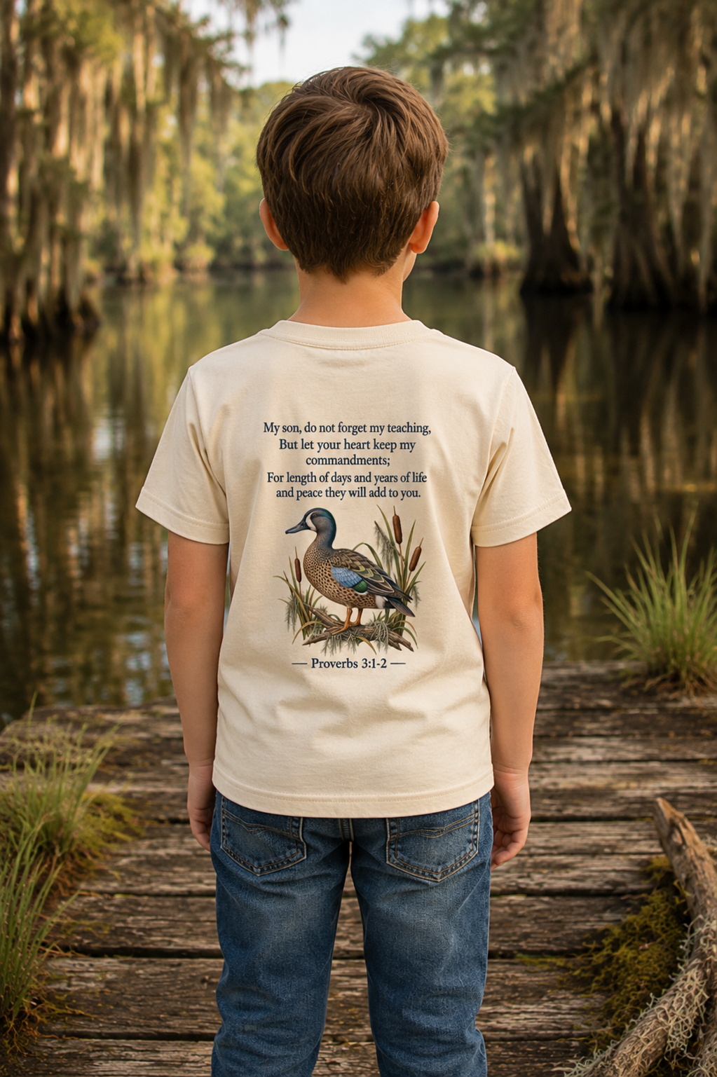 Youth Tee — Proverbs 31:2 Duck Graphic Christian T‑Shirt