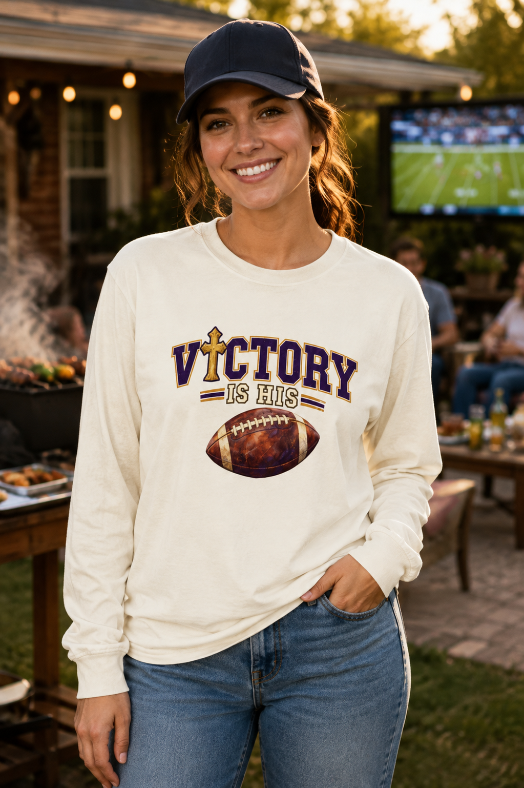 Comfort Colors Gameday Unisex Long Sleeve Tee- Christian Graphic