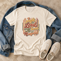 Christian Women's Tee — "I Sought the Lord and He Heard and He Answered" Inspirational Faith Shirt
