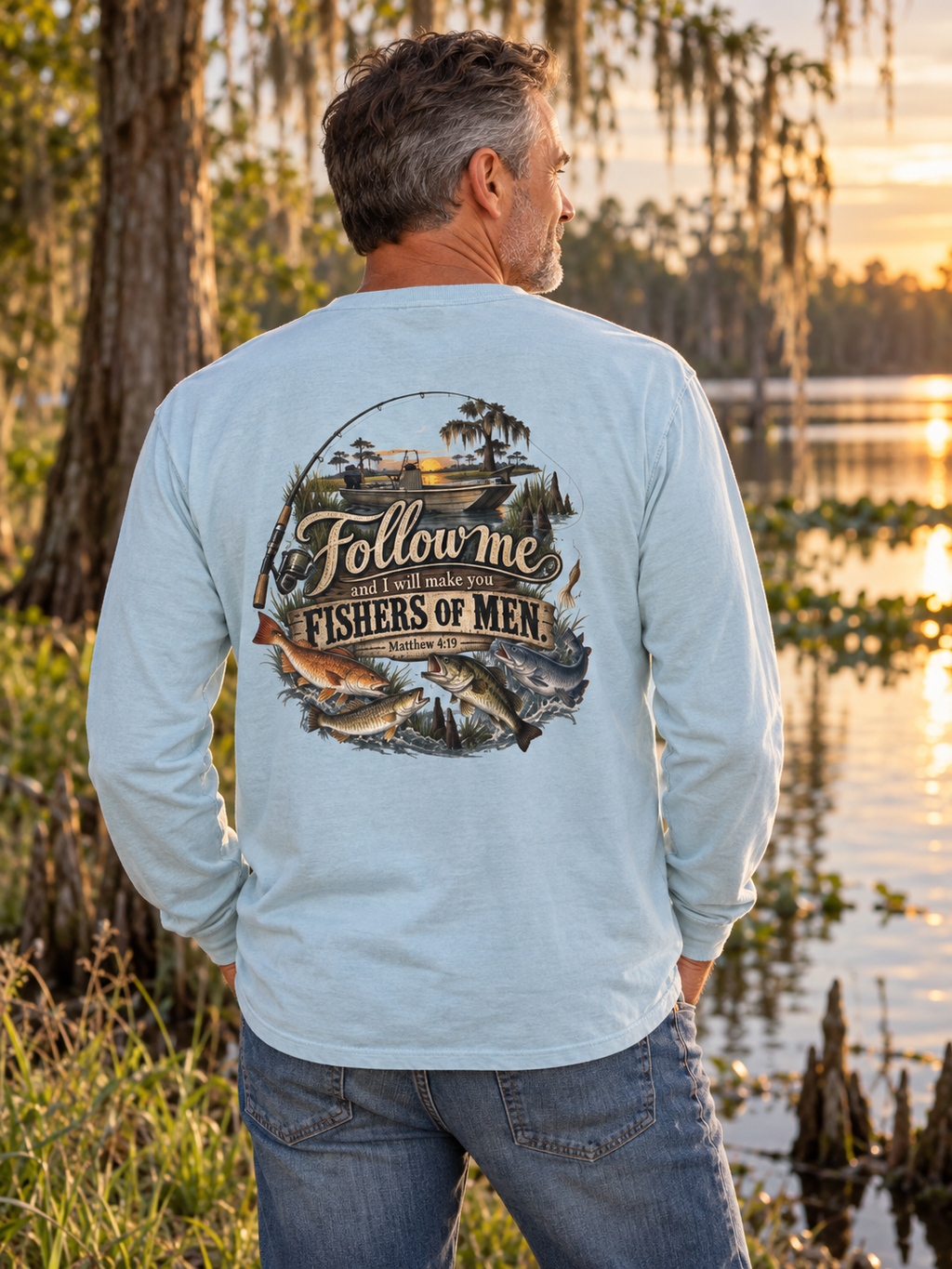 Follow Me Fishers of Men Long Sleeve T-Shirt