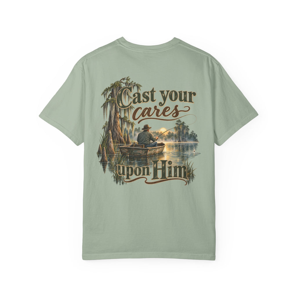 Men's Comfort Colors -Cast Your Cares Upon Him T‑Shirt