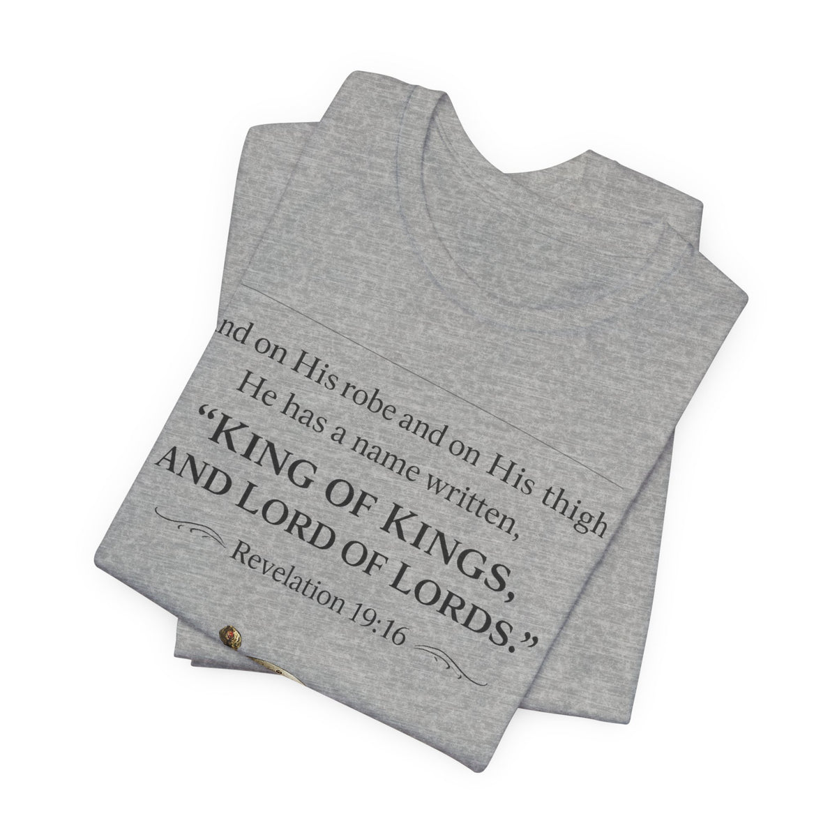 King of Kings Shield Tee – Revelation 19:16 Christian T-Shirt