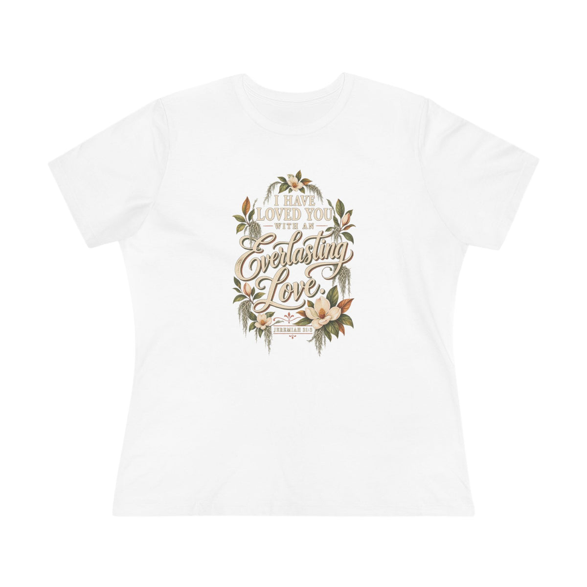 Everlasting Love floral script Tee | Bella Canvas soft women's tee