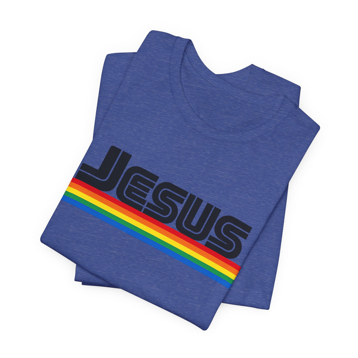 Jesus Rainbow Tee — Retro Faith Graphic T-Shirt