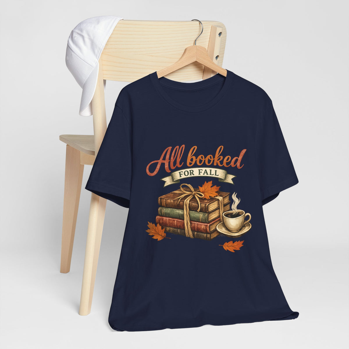 All Booked for Fall Tee — Cozy Autumn Book Lover T‑Shirt
