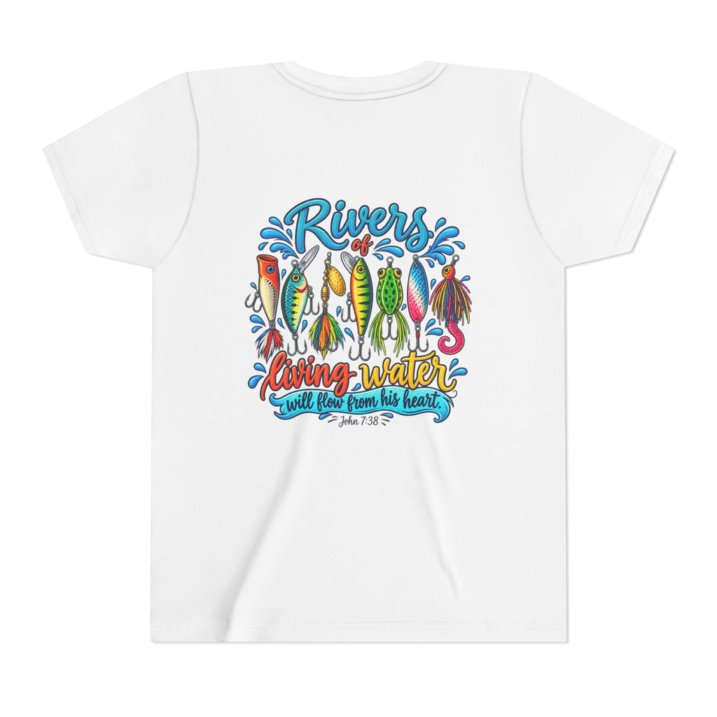 Rivers Living Water T-Shirt | Fishing Lures Graphic Youth Tee