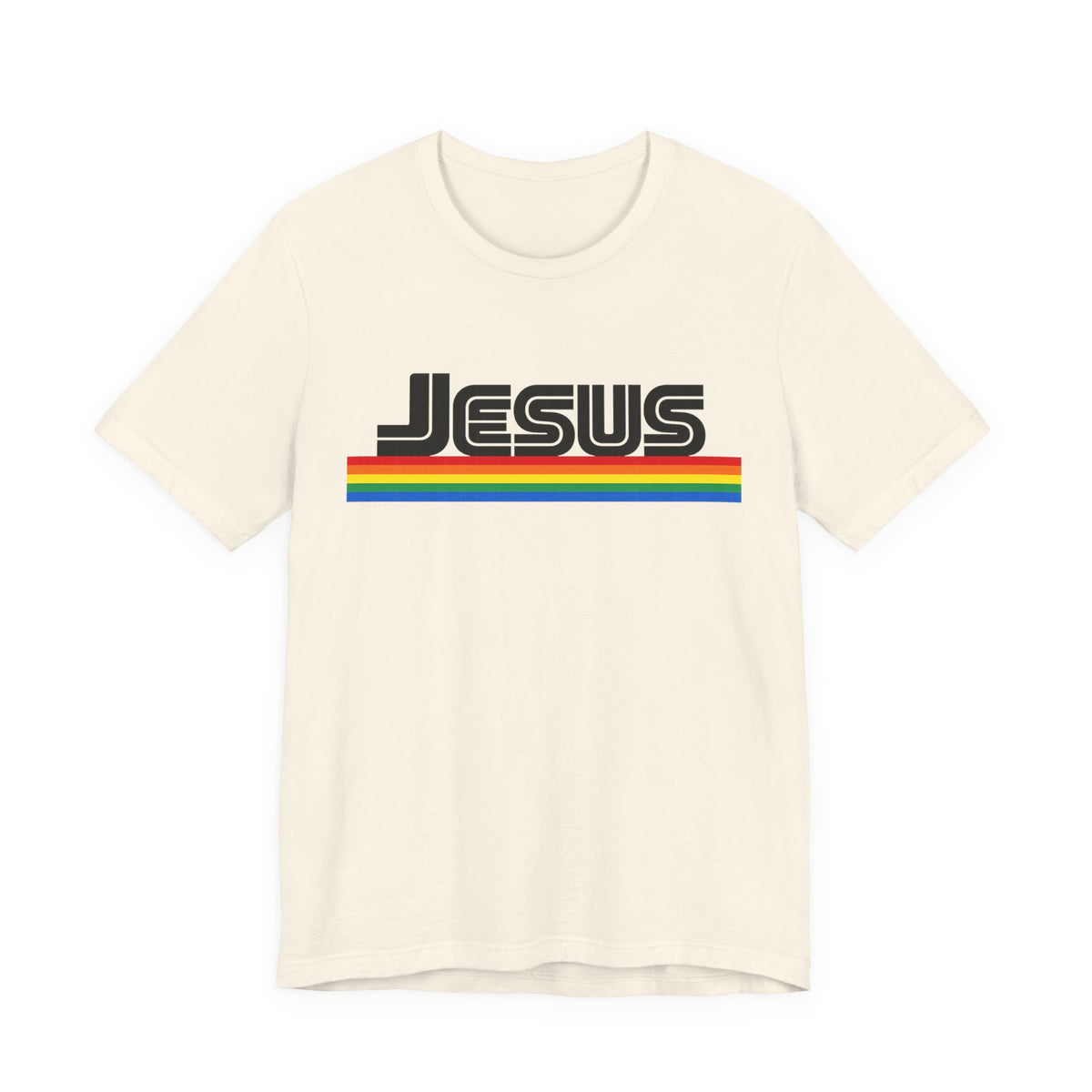 Jesus Rainbow Tee — Retro Faith Graphic T-Shirt